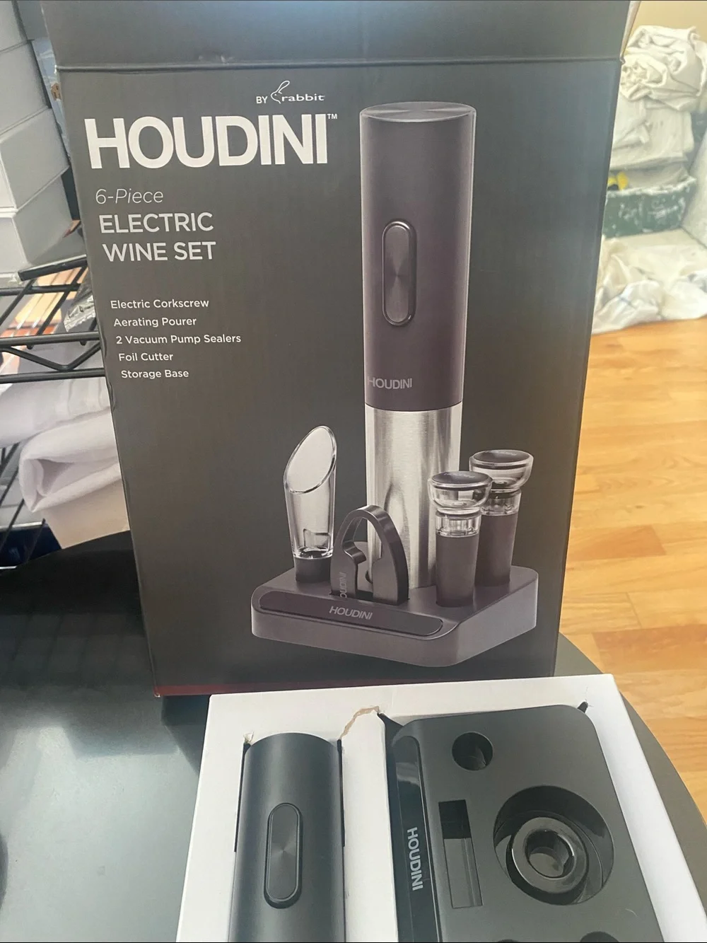 Houdini Electric Wine Set in Matte Black